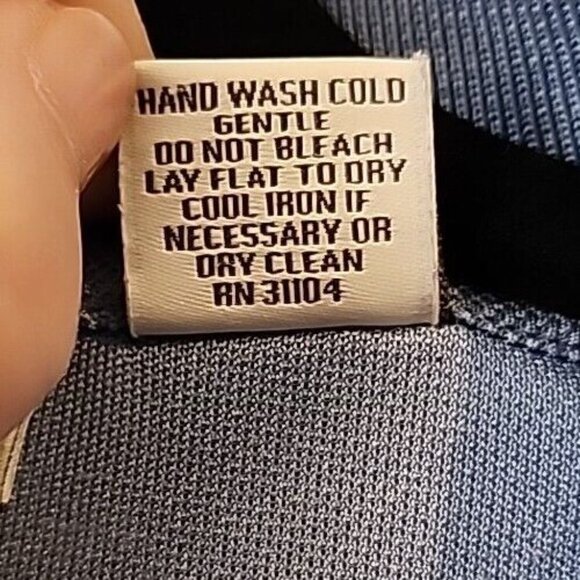 Vintage W.H. Belk Blue Silk Polo Men's Size Large - Picture 4 of 6